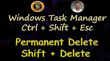 Windows Task Manager & Permanent Delete Options  in Telugu || MS OFFICE || By K. Ramesh