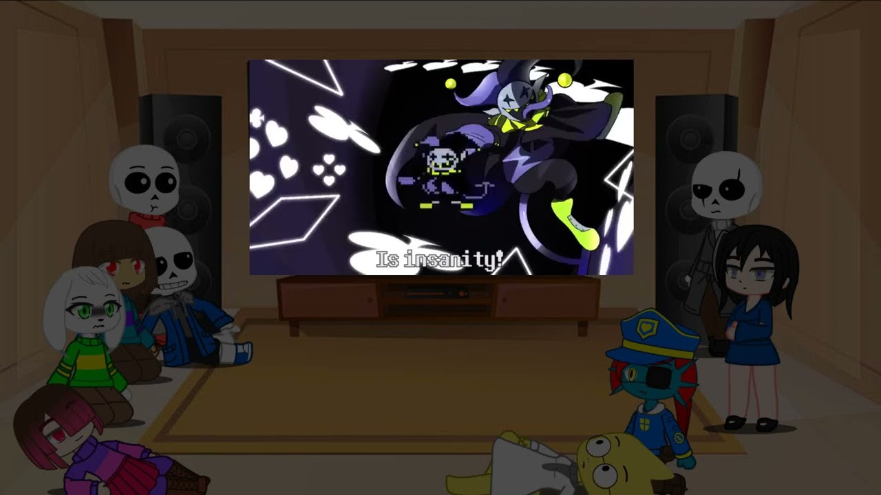 Glitchtale reacts to Jevil