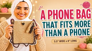 Easy Crochet Phone Bag Pattern | Simple 2-Piece Beginner Tutorial