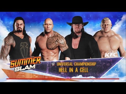 Wwe 2k18 The Rock Vsthe Undertaker Vs Brock Lesnar Vs Roman Reigns