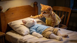 Bubble fell ill from helping others, and Little Orange stayed up all night to take care of him
