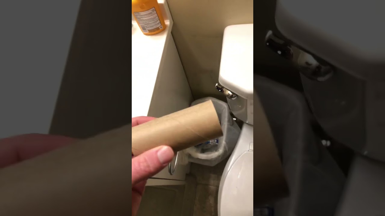 How to throw away a empty toilet paper roll