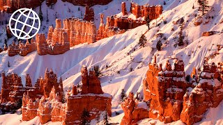 Bryce Canyon National Park in the Snow, Utah, USA  [Amazing Places 4K]