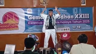Lomba baca puisi Gema Ramadhan Kwarcab Ramadhan Kota Tasikmalaya..Fayyadh Atsal Juara 2