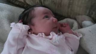 CUTEST NEWBORN BABY WAKING AND STRETCHING!