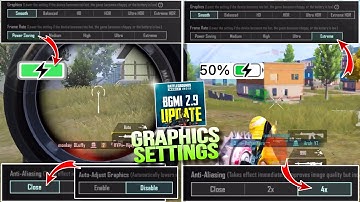 BGMI 2.9 Update Low and High Device Best Graphics settings & Enemies Spot Very Easy ✅