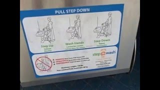 http://www.safestepstool.com In this video we take a look a floor mounted metal fold up step stool in a public bathroom. You get to 