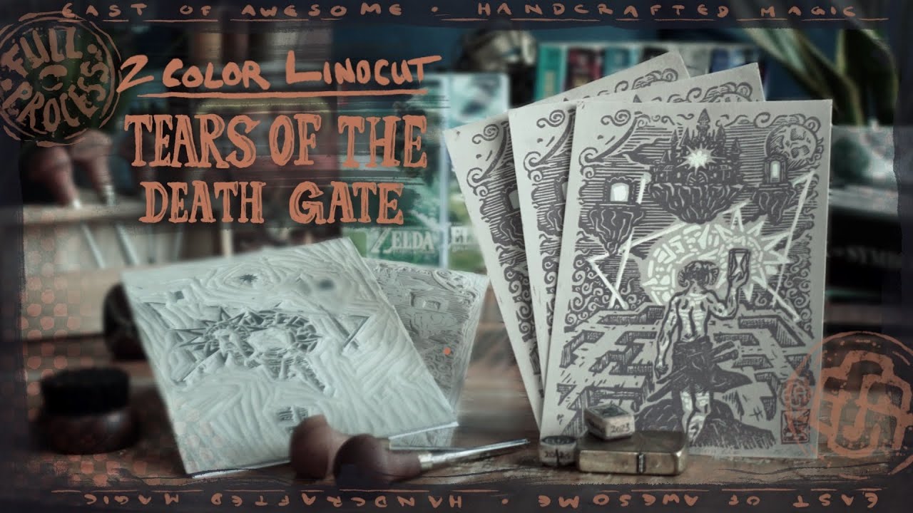 Death Gate Cycle Runes A Linocut Tribute to Zelda TotK and the Death Gate Cycle - YouTube