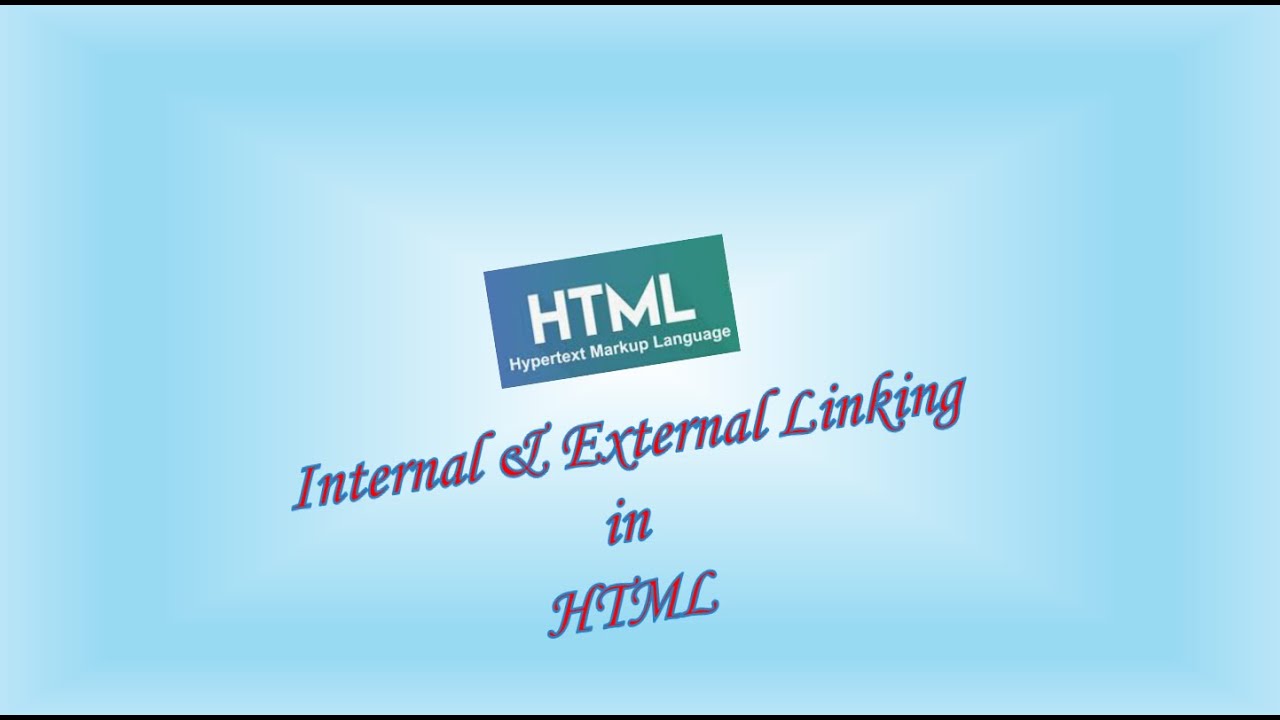 Internal and External Linking in HTML - YouTube