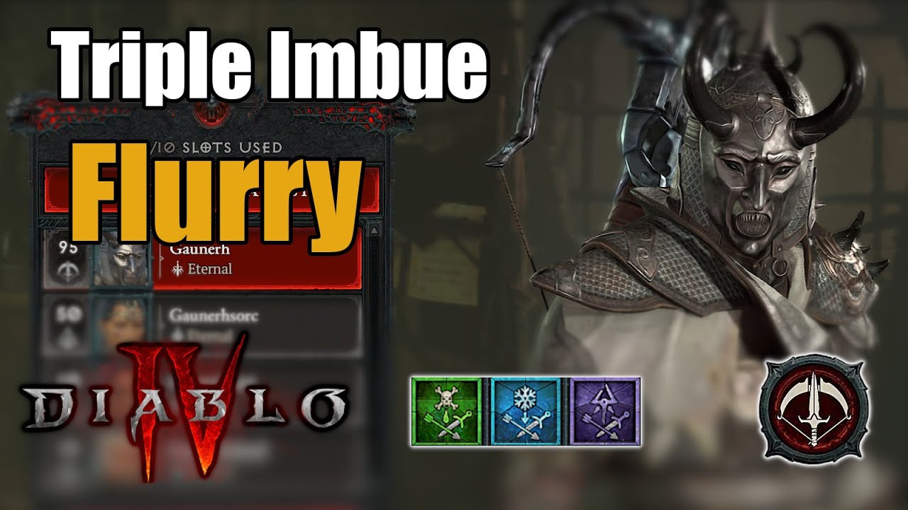 The Flurry Rogue Triple Imbue Build - Level 95+ Diablo 4 - YouTube