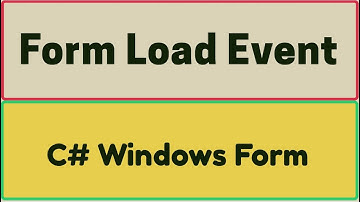 Load Event In C Sharp Windows Form Application