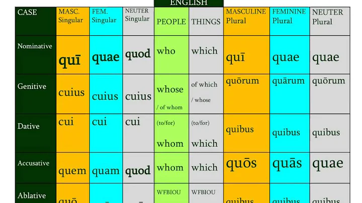 Relative Pronoun Latin Song #2