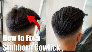 How to Fix a Stubborn Cowlick (Easy Fix using a Down Perm)