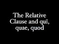 The latin relative pronoun qui quae quod