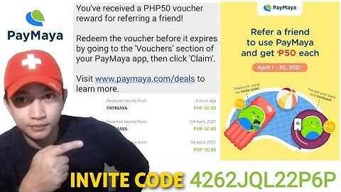 PAYMAYA 50 PESOS REFERRAL VOUCHER PROMOS & DEALS APRIL 2021