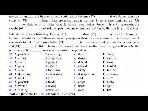 Video ĐỀ THI HSG TIẾNG ANH 9 SỐ 19 [ENGLISH TEST] - youtube