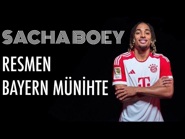 Sacha Boey Autogrammkarte Bayern München 2023-24 Original