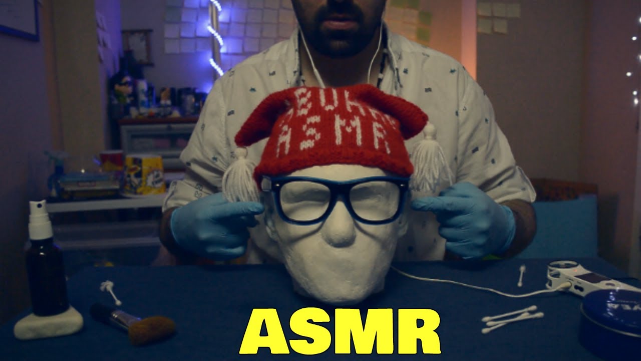 ASMR Ear Cleaning No Talking (Massage, Exam, Gloves, Spraying, Brushing) YouTube