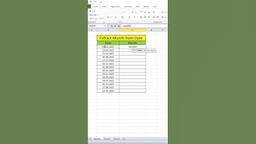 Formula to Extract Month from Date in Excel💯🔥 #excelformula #exceltricks