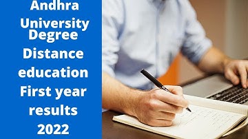 AU school of distance education degree first year exams January results 2022|Andhra University|