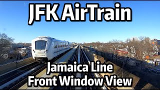 ⁴ᴷ⁶⁰ JFK AirTrain Front Window View - The Jamaica Line