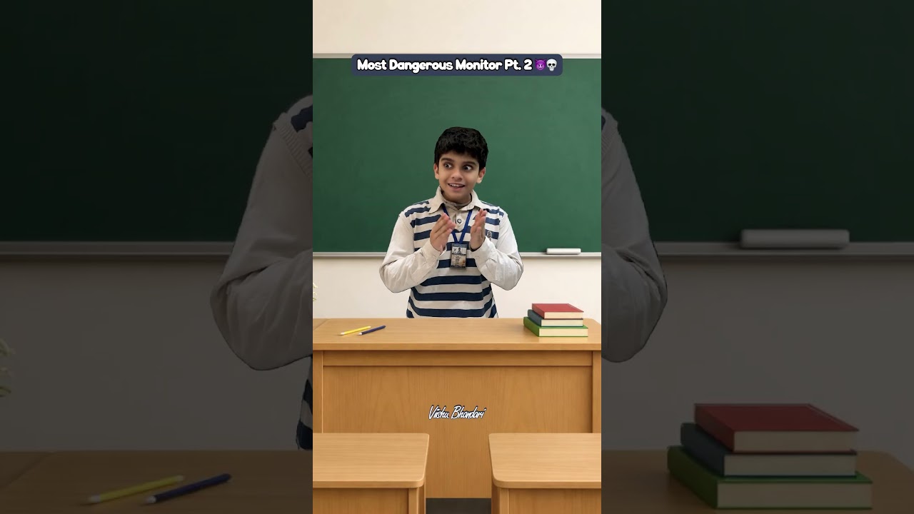Most Dangerous Monitor Pt. 2😈💀 #shortsfeed #shorts #funnyshorts #monitor #school