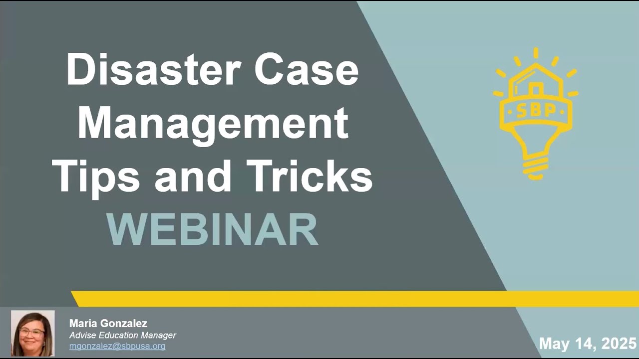 Disaster Case Management Tips and Tricks Webinar - YouTube