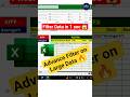 Excel Advanced Filter Secret Trick 🤯 Data Seconds में  Filter | Filter kaise lgate h excel #short