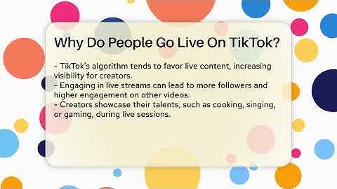 Why Do People Go Live On TikTok? - Everyday-Networking
