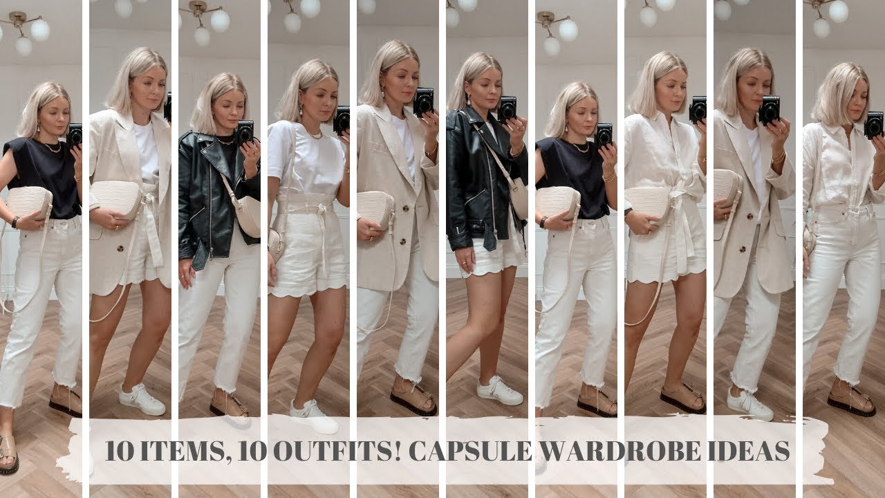 10 ITEMS, 10 OUTFITS STYLING CHALLENGE! MINIMAL CAPSULE WARDROBE IDEAS