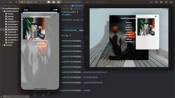 ViewController UIModalPresentationStyle Swift