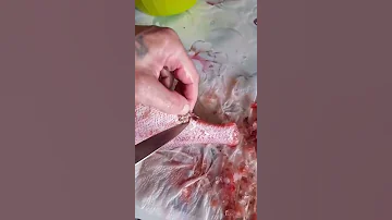 Паразит, который жил под кожей у морского окуня.