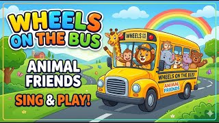 Wheels on the Monkey Bus 🚍 Animal Sounds with Friends | NEW 🐵 CoComelon Animal Time