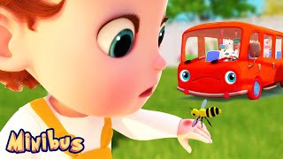 outch a bee stung my hand more nursery rhymes kids songs minibus