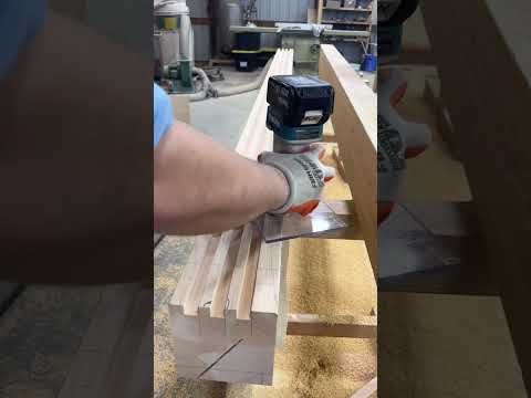 Prepping the tracks for the Shoji and Fusuma, the bottom is called a shiki and the top is called
