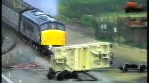 train crashes into a neuclear container at 99.4 mph