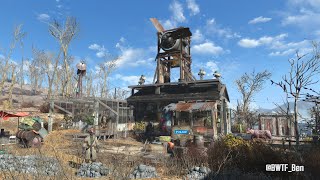Fallout 4 Tenpines Bluff Settlement Tour | NO MODS