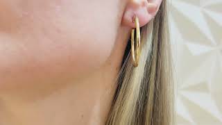 Video: BASIC Creole Hoop Earrings GOLD