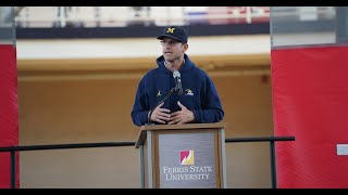 Michigan Football:Jim Harbaugh Delivers Passionate Speech At Sound Mind Sound Body Showcase