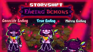 StoryShift  Facing Demons Chara Fight | UNDERTALE Fangame | True Ending + Genocide and Mercy Ending