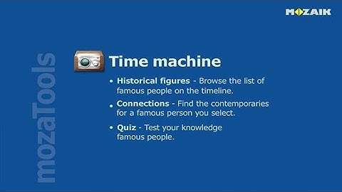 mozaBook Interactive Teaching Software - Time machine tutorial