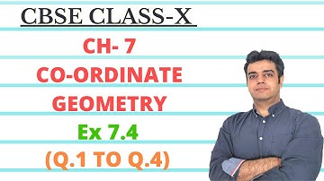 Ex 7.4 (Q.1 to Q.4) Coordinate Geometry Class 10 || NCERT Class 10 Maths