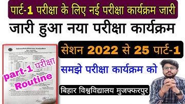 brabu part 1 exam routine 2022-25, ba b.sc b.com part 1 exam date 2022-25, brabu latest news today