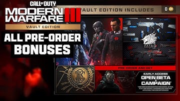 ALL Modern Warfare 3 Pre-Order Bonuses & Vault Edition Explained! Blackcell Season 1 Upgrade & More!