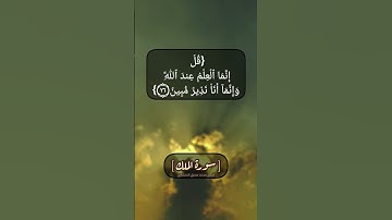 سورة الملك الآية ٢٤ الى ٢٩ بصوت الشيخ محمد صديق المنشاوي