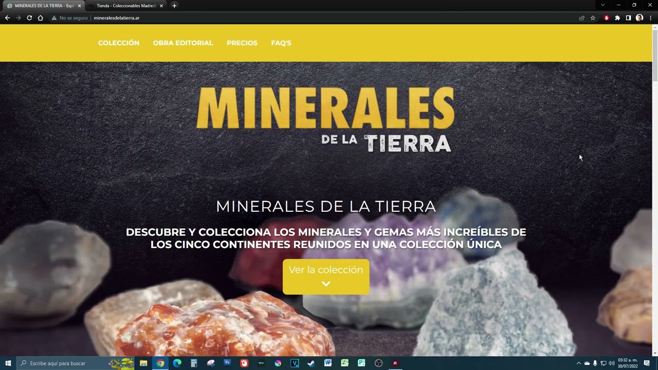 NUEVA COLECCION  MINERALES DE LA TIERRA - MADRE EDITORIAL