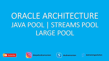 ORACLE ARCHITECTURE| JAVA POOL, STREAMS POOL, LARGE POOL - PART 3 EXPLAINED IN TAMIL