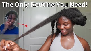 DO THIS  1x a Month For GUARANTEED HAIR GROWTH| Washday Routine/ African Threading/  Mini Twists