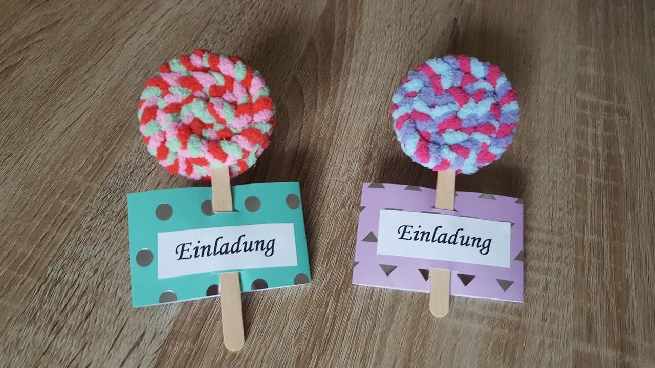 Lolli Geburtstagseinladung Diy Lollipop Invitation Youtube