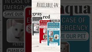 Keep Your Pets Safe with Upper Room Prints' Customized Pet Emergency Sticker'